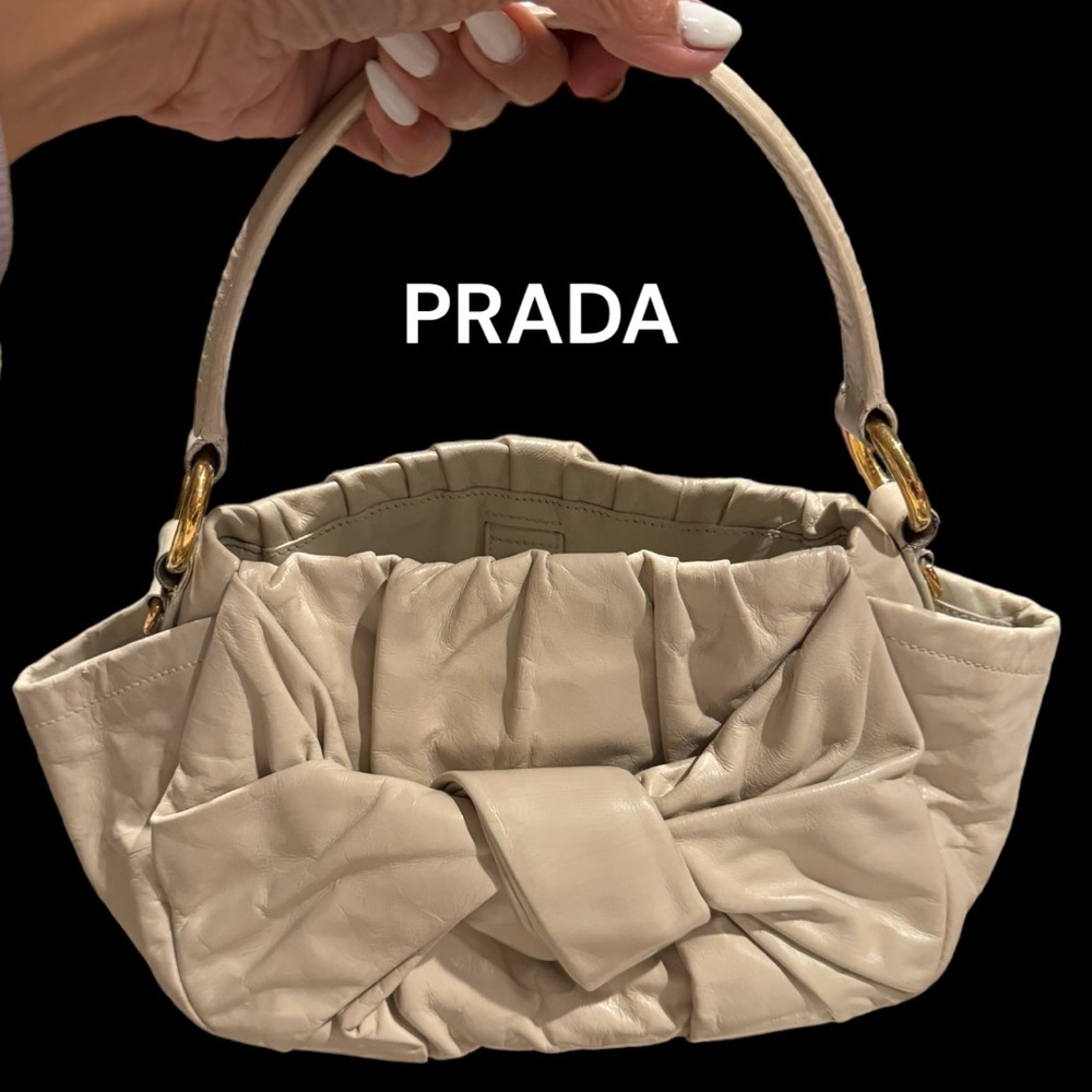 Authentic PRADA  patent Leather satchel / crossbody